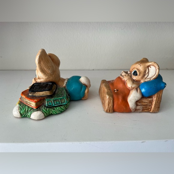 Pair of Vintage Pendelfin Bunny Stonewear Figurines - Picture 4 of 6